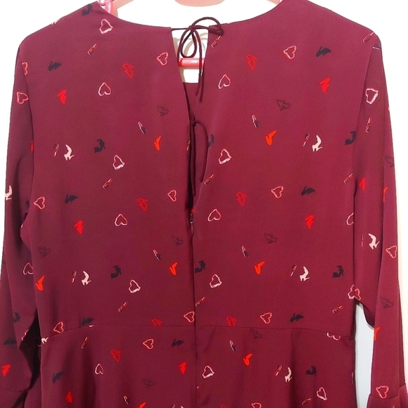 RW & Co Burgundy Midi Dress - Picture 5 of 10
